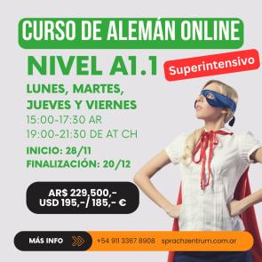 Curso intensivo de alemán online A1.1