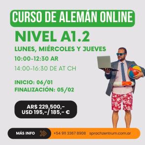 Curso intensivo de alemán online A1.2